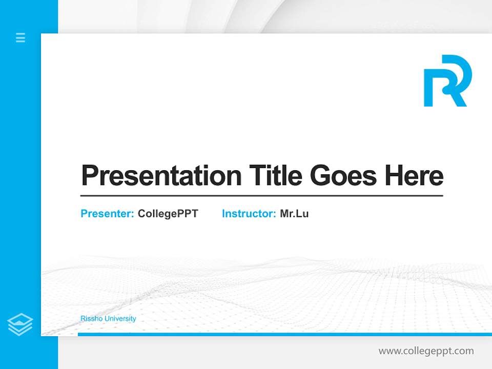 Rissho University Thesis Proposal/Graduation Defense PPT Template4:3 ratio PPT effect preview image5