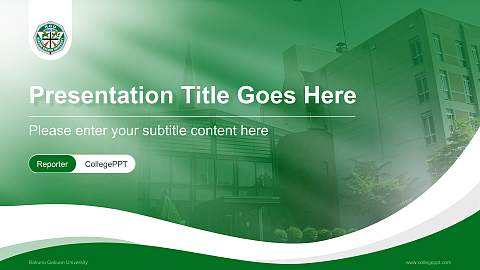 Rakuno Gakuen University Lecture Sharing and Networking Event PPT Template