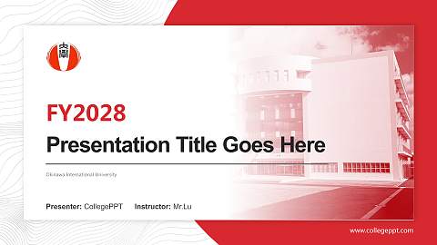 Okinawa International University Academic Presentation/Research Findings Report PPT Template