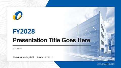Oita University Academic Presentation/Research Findings Report PPT Template