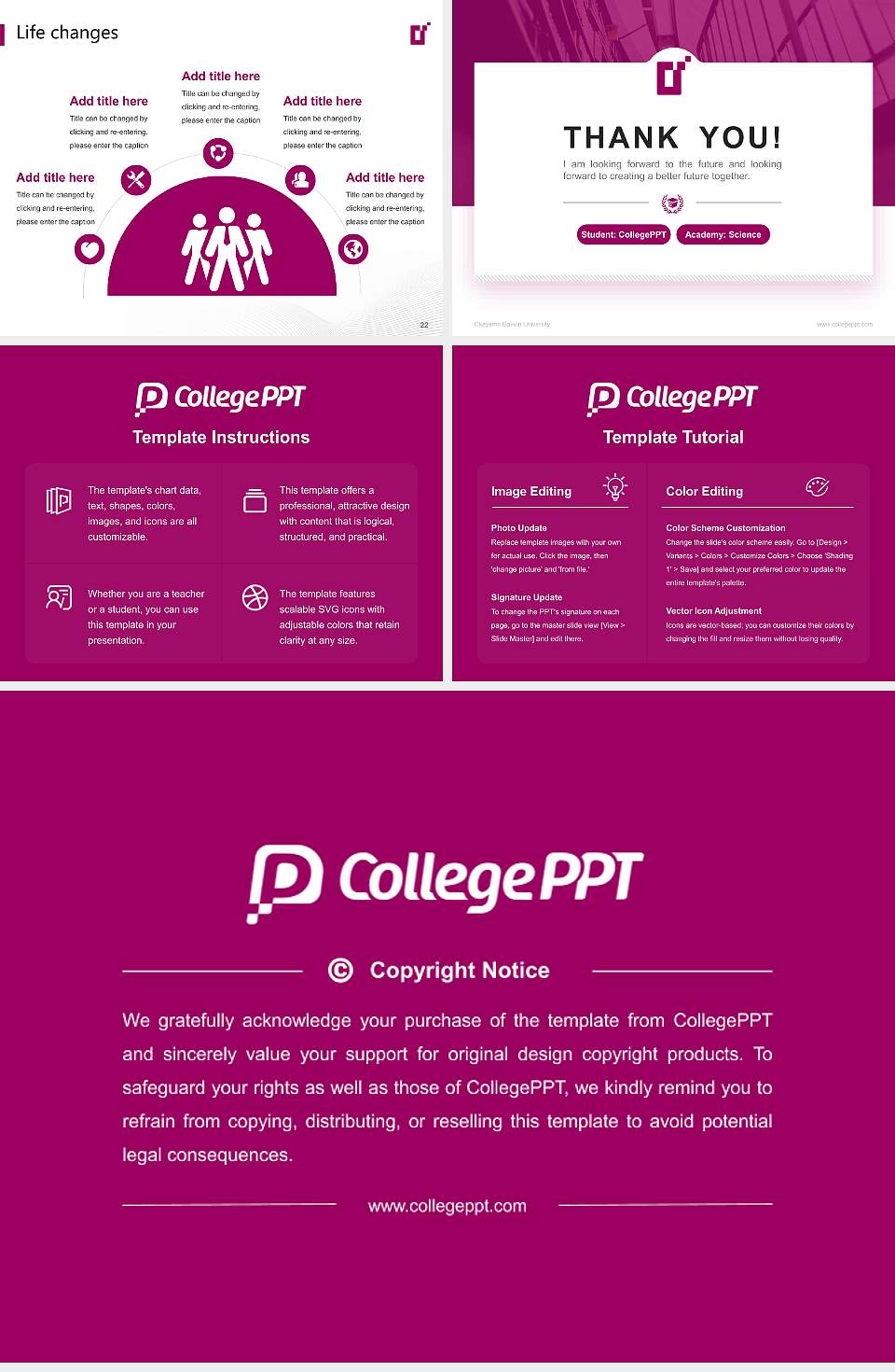 Okayama Gakuin University National Scholarship Defense PPT Template4:3 ratio PPT effect preview image4