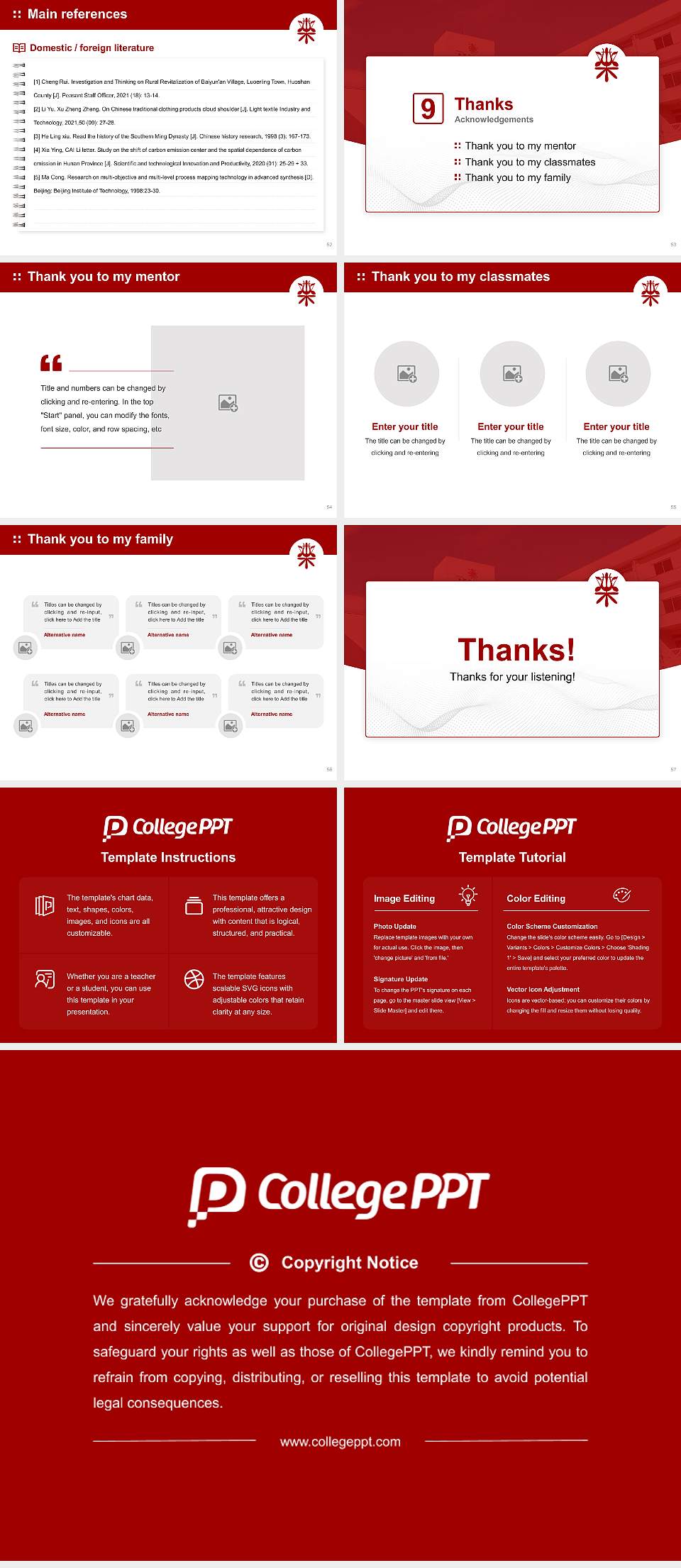 Osaka College of Music Graduation Thesis Defense PPT Template4:3 ratio PPT effect preview image7