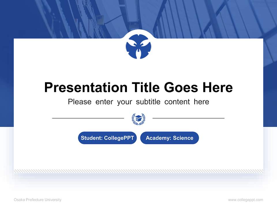 Osaka Prefecture University National Scholarship Defense PPT Template4:3 ratio PPT effect preview image4
