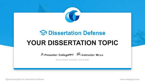 Otemon Gakuin University Graduation Thesis Defense PPT Template
