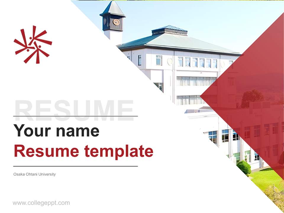 Osaka Ohtani University Resume PPT Template4:3 ratio PPT effect preview image5