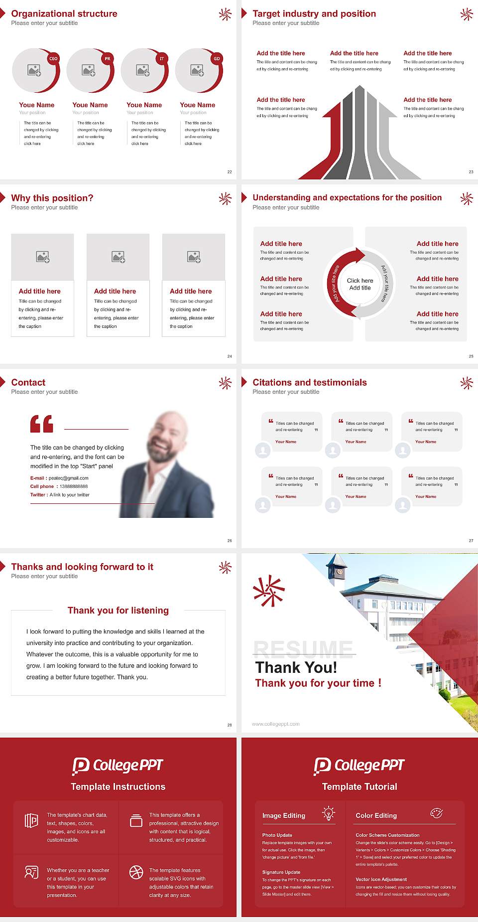 Osaka Ohtani University Resume PPT Template4:3 ratio PPT effect preview image4