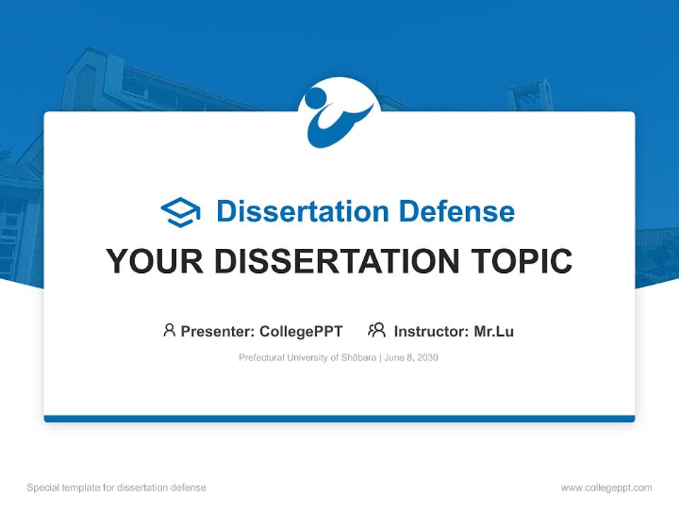 Prefectural University of Shōbara Graduation Thesis Defense PPT Template4:3 ratio PPT effect preview image7
