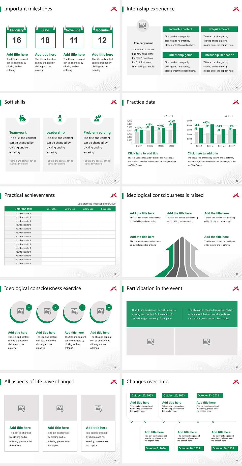 Ohkagakuen University National Scholarship Defense PPT Template4:3 ratio PPT effect preview image3