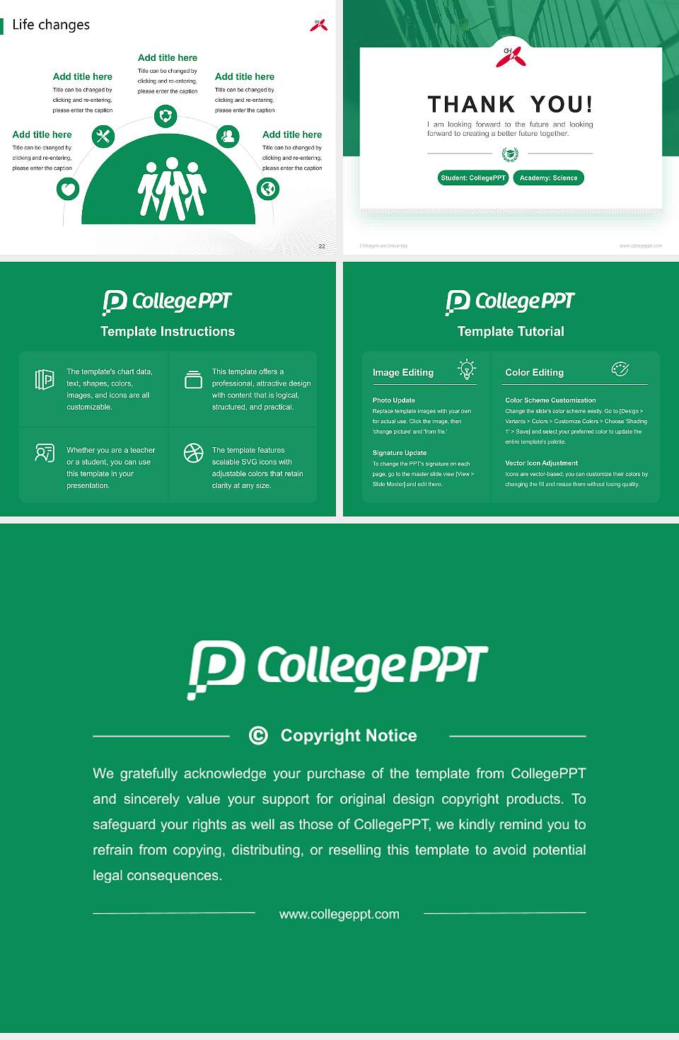 Ohkagakuen University National Scholarship Defense PPT Template4:3 ratio PPT effect preview image4