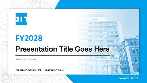 Osaka Institute of Technology Academic Presentation/Research Findings Report PPT Template