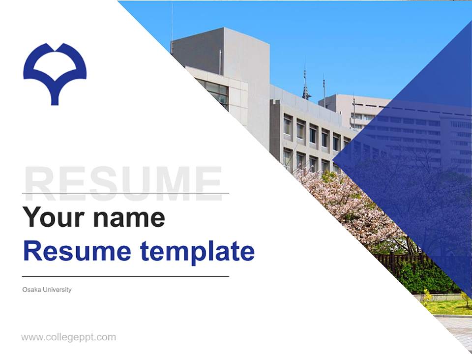 Osaka University Resume PPT Template4:3 ratio PPT effect preview image5