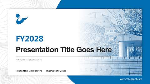 Prefectural University of Hiroshima Academic Presentation/Research Findings Report PPT Template