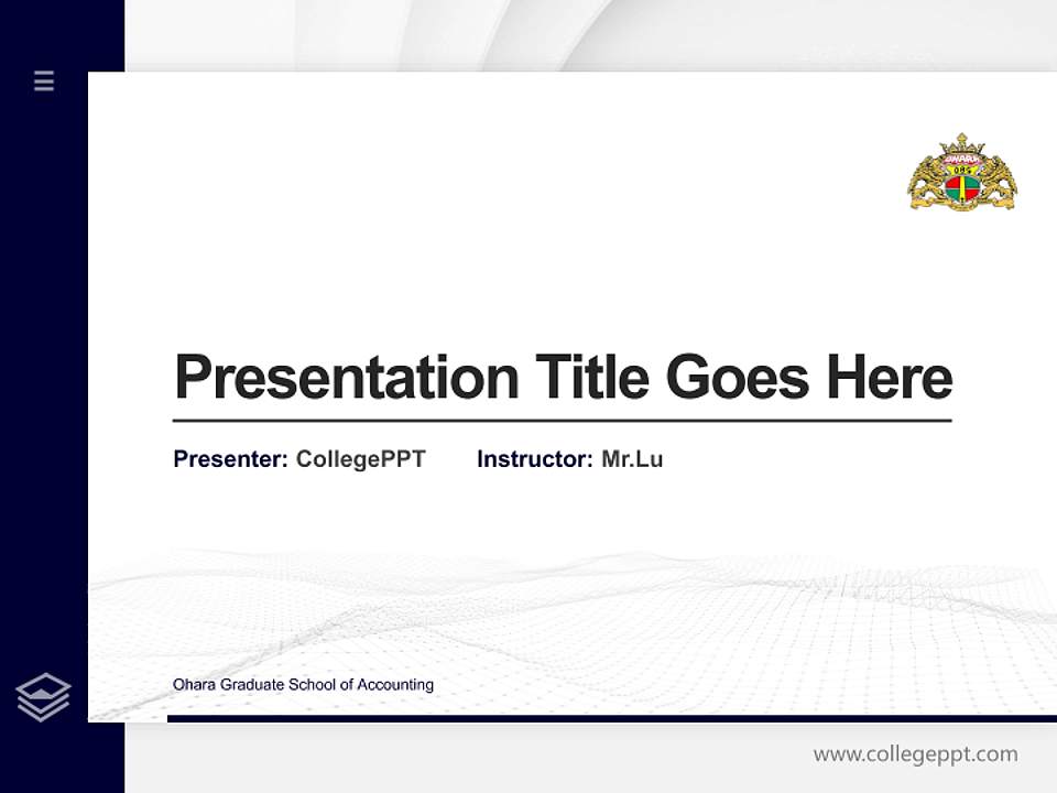 Ohara Graduate School of Accounting Thesis Proposal/Graduation Defense PPT Template4:3 ratio PPT effect preview image5
