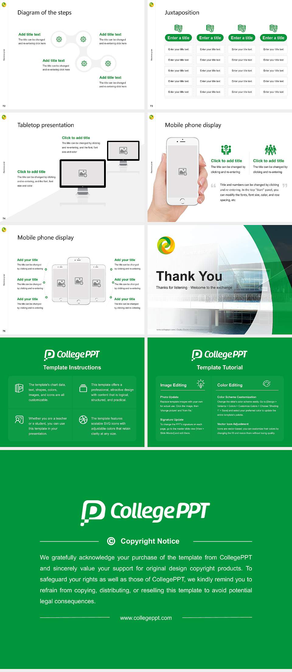 Osaka Electro-Communication University Competition/Entrepreneurship Contest PPT Template4:3 ratio PPT effect preview image9