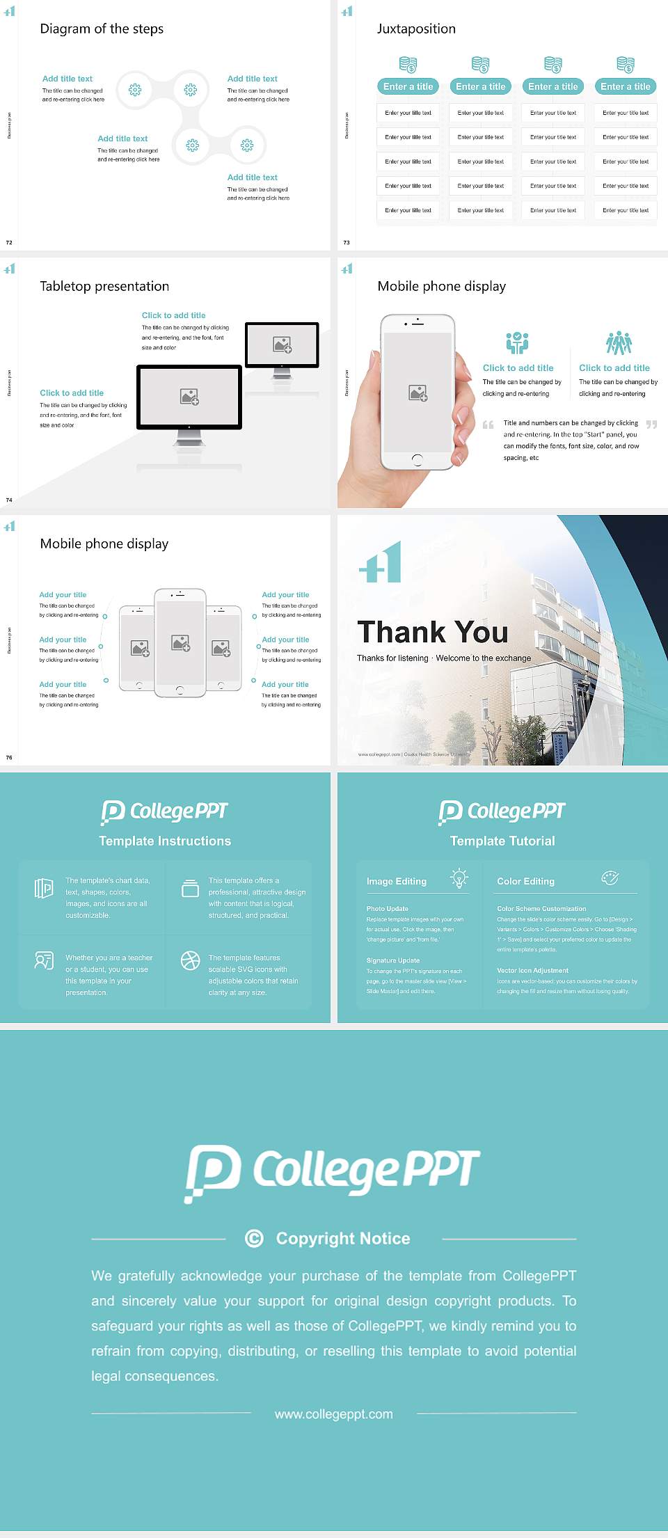 Osaka Health Science University Competition/Entrepreneurship Contest PPT Template4:3 ratio PPT effect preview image9