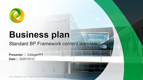 Osaka Electro-Communication University Competition/Entrepreneurship Contest PPT Template