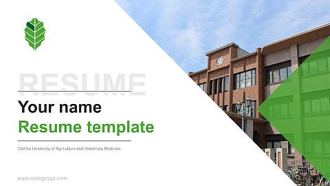 Obihiro University of Agriculture and Veterinary Medicine Resume PPT Template