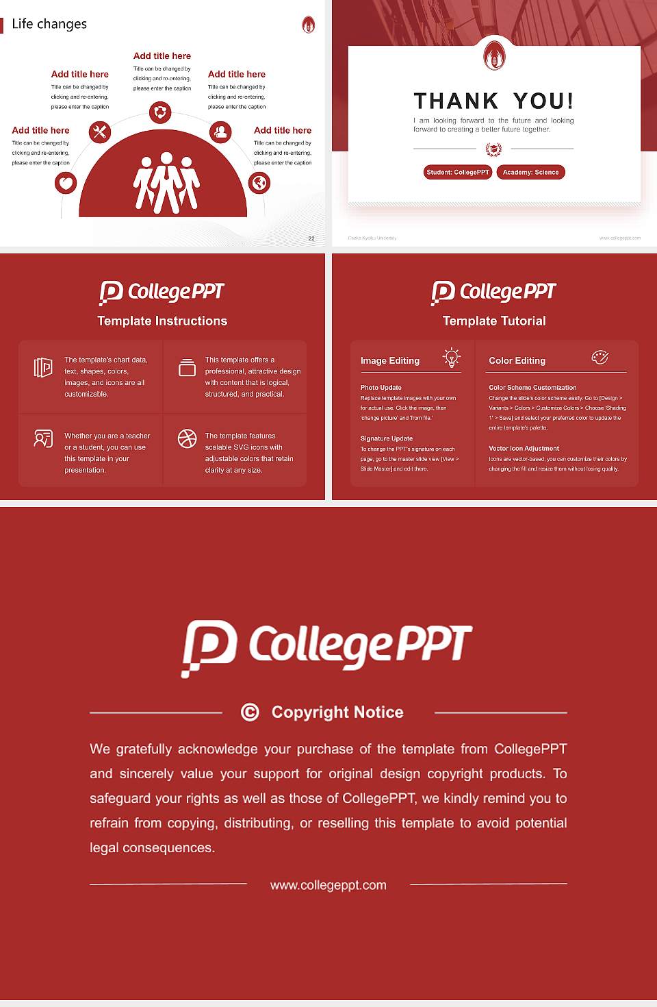 Osaka Kyoiku University National Scholarship Defense PPT Template4:3 ratio PPT effect preview image4
