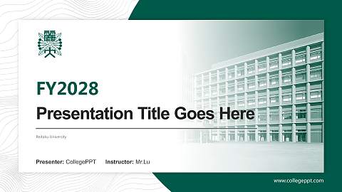 Reitaku University Academic Presentation/Research Findings Report PPT Template