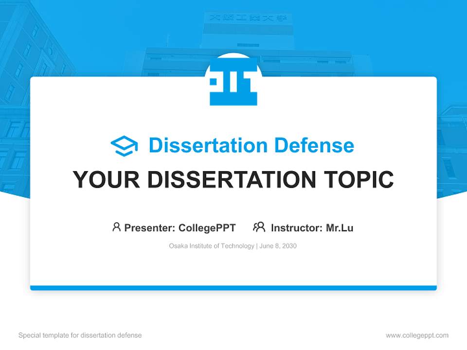 Osaka Institute of Technology Graduation Thesis Defense PPT Template4:3 ratio PPT effect preview image7