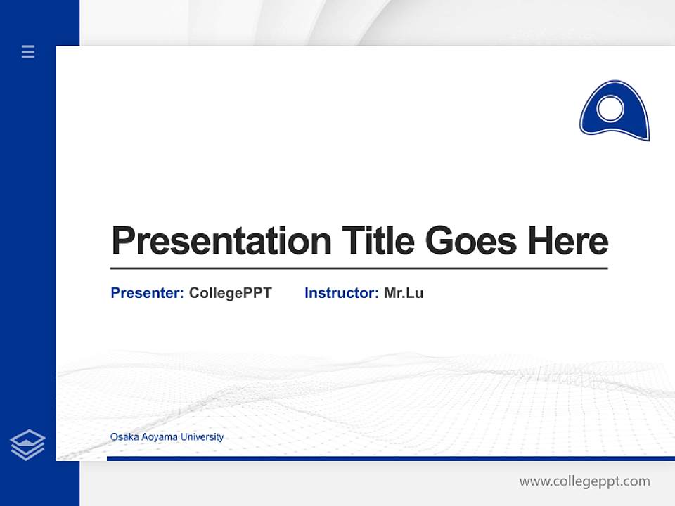 Osaka Aoyama University Thesis Proposal/Graduation Defense PPT Template4:3 ratio PPT effect preview image5