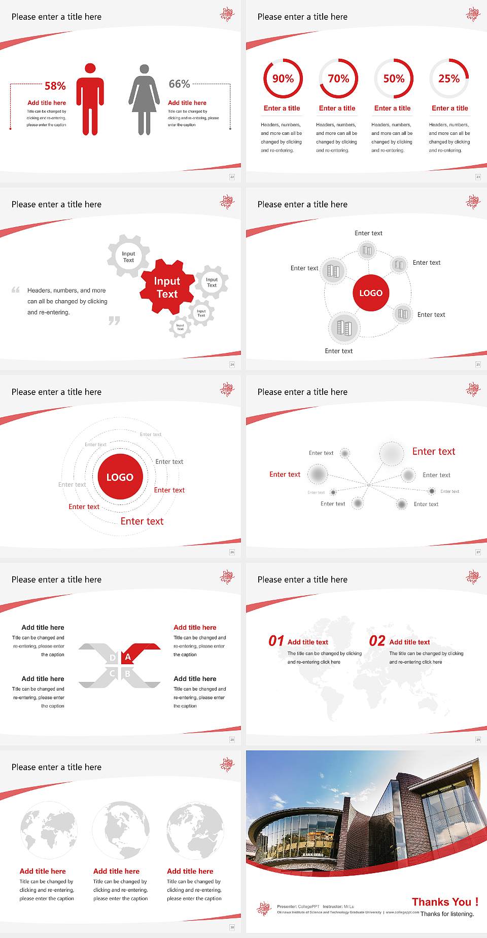 Okinawa Institute of Science and Technology Graduate University Course/Courseware Creation PPT Template4:3 ratio PPT effect preview image4