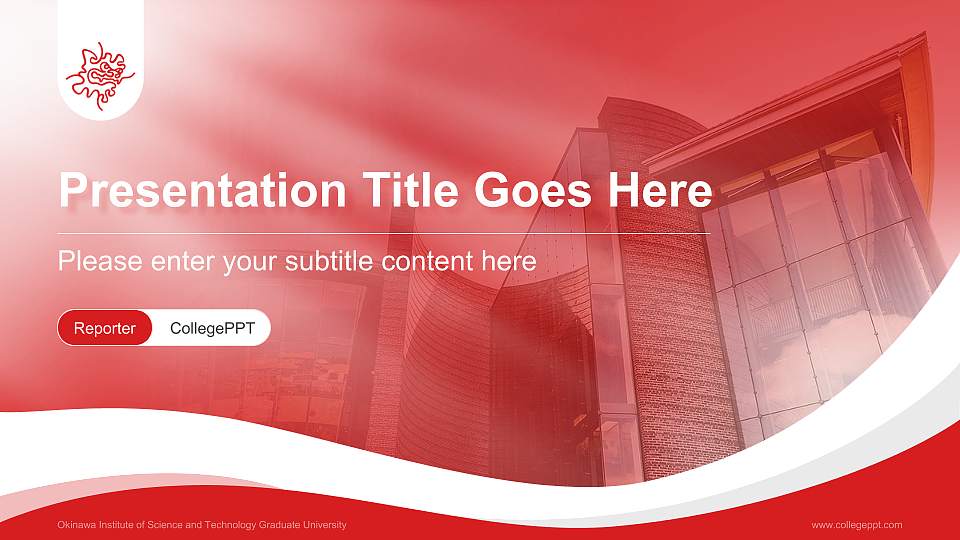 Okinawa Institute of Science and Technology Graduate University Lecture Sharing and Networking Event PPT Template16:9 ratio PPT effect preview image