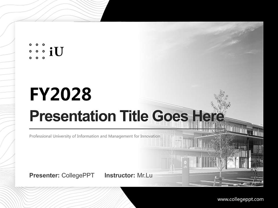Professional University of Information and Management for Innovation Academic Presentation/Research Findings Report PPT Template4:3 ratio PPT effect preview image5