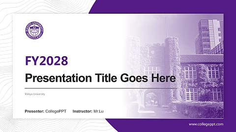 Rikkyo University Academic Presentation/Research Findings Report PPT Template