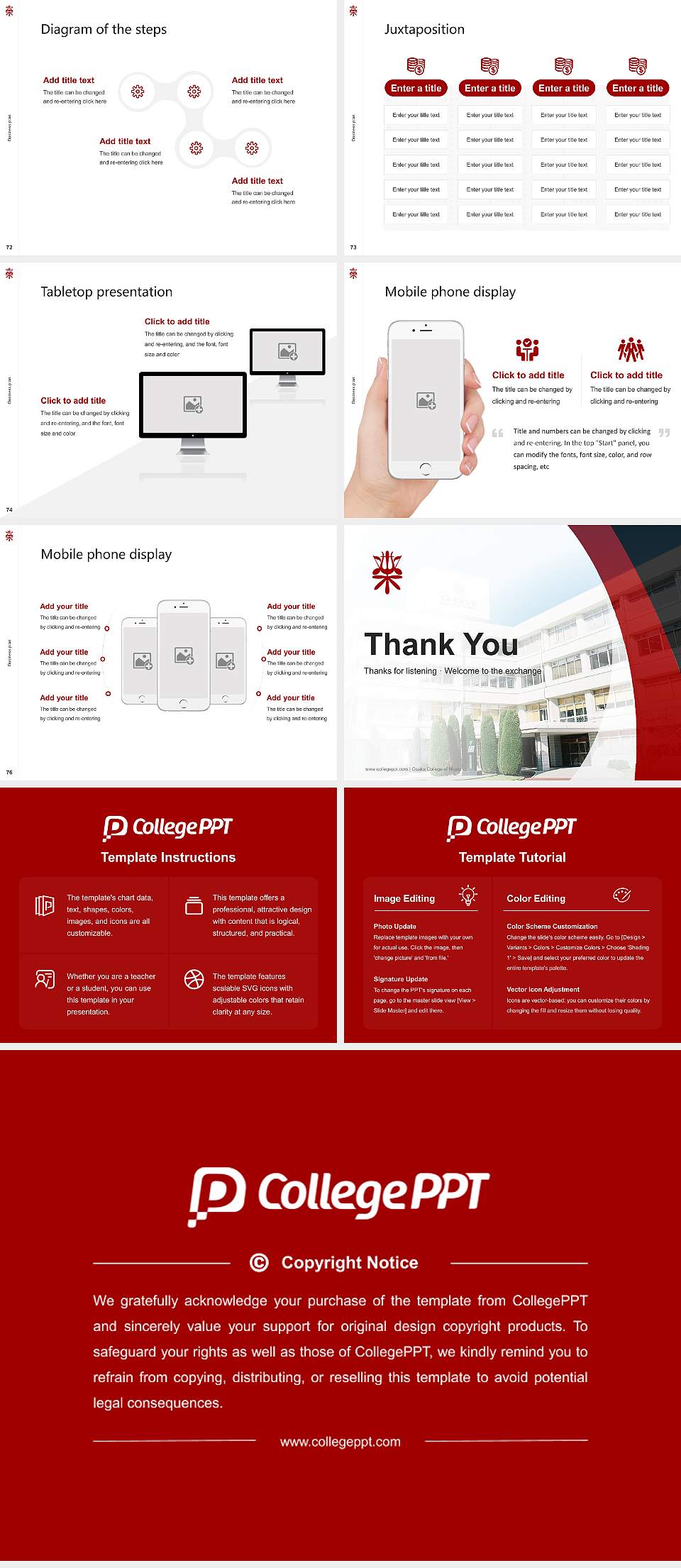 Osaka College of Music Competition/Entrepreneurship Contest PPT Template4:3 ratio PPT effect preview image9