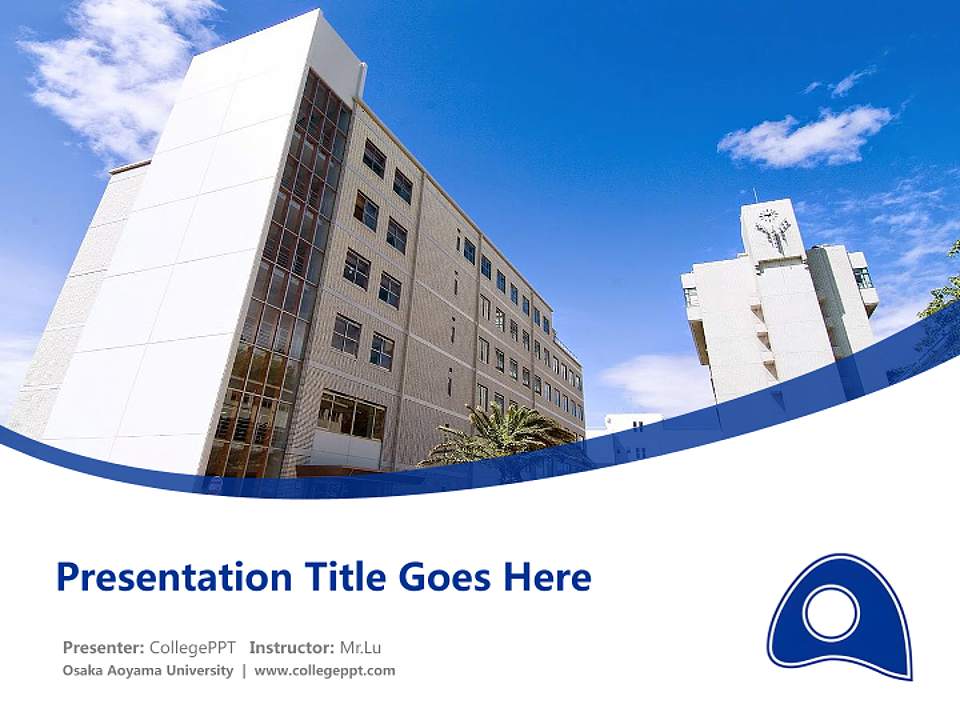 Osaka Aoyama University Course/Courseware Creation PPT Template4:3 ratio PPT effect preview image5