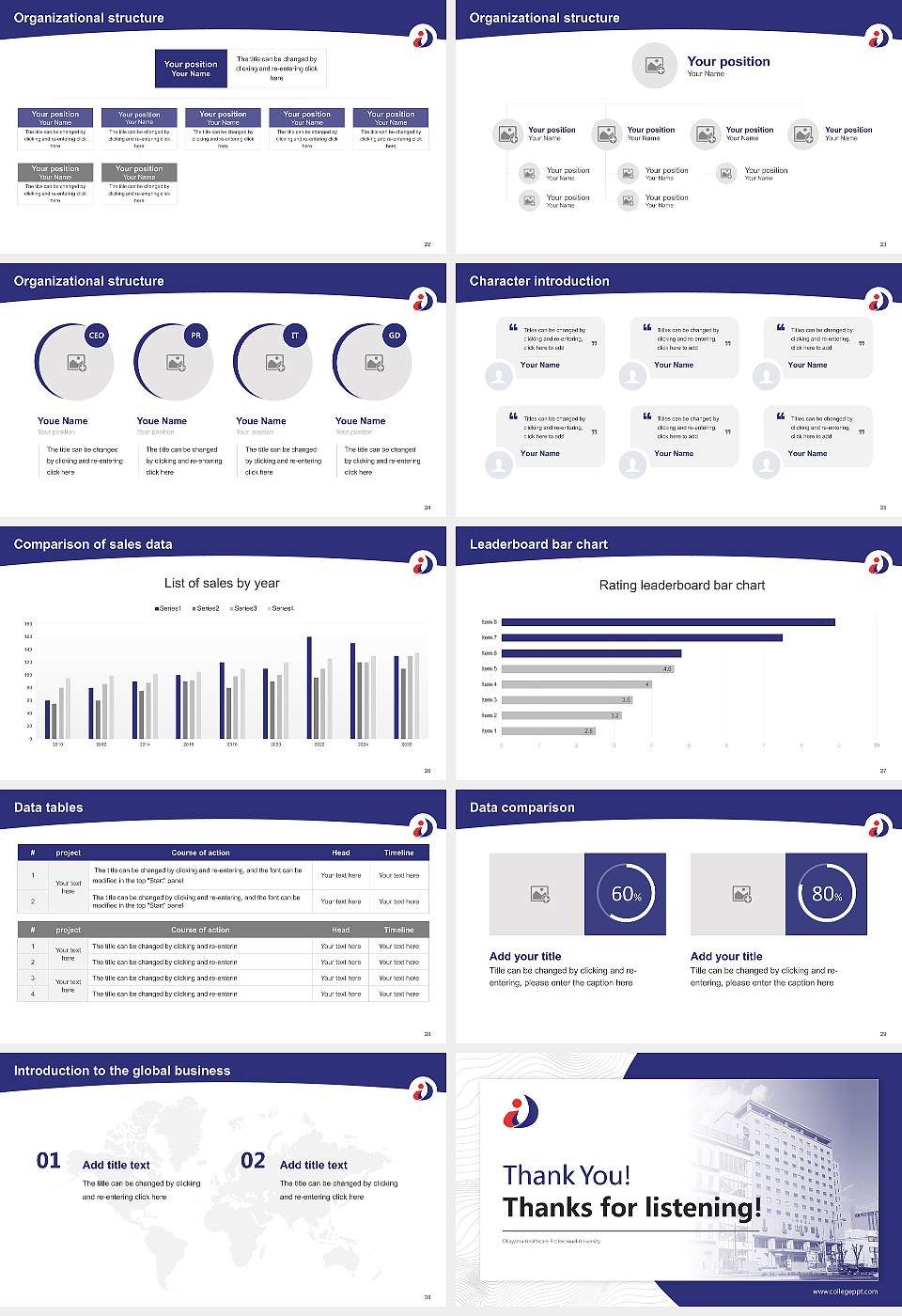 Okayama Healthcare Professional University Academic Presentation/Research Findings Report PPT Template16:9 ratio PPT effect preview image4