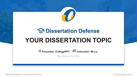 Oita University Graduation Thesis Defense PPT Template