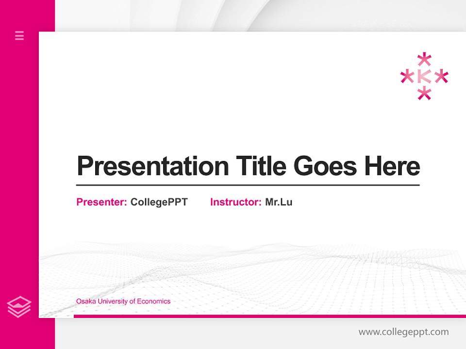 Osaka University of Economics Thesis Proposal/Graduation Defense PPT Template4:3 ratio PPT effect preview image5