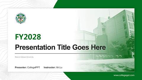 Rakuno Gakuen University Academic Presentation/Research Findings Report PPT Template