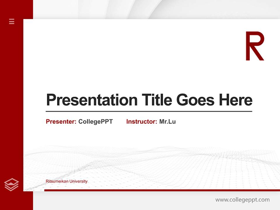 Ritsumeikan University Thesis Proposal/Graduation Defense PPT Template4:3 ratio PPT effect preview image5