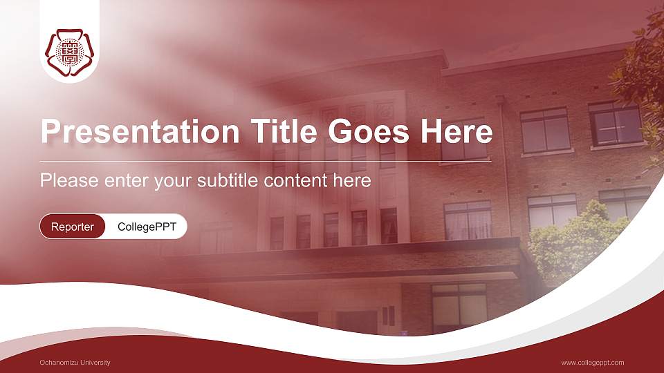 Ochanomizu University Lecture Sharing and Networking Event PPT Template16:9 ratio PPT effect preview image1
