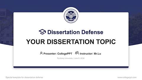 Ryotokuji University Graduation Thesis Defense PPT Template