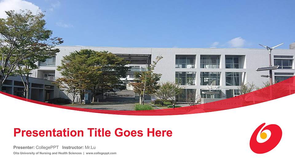 Oita University of Nursing and Health Sciences Course/Courseware Creation PPT Template16:9 ratio PPT effect preview image