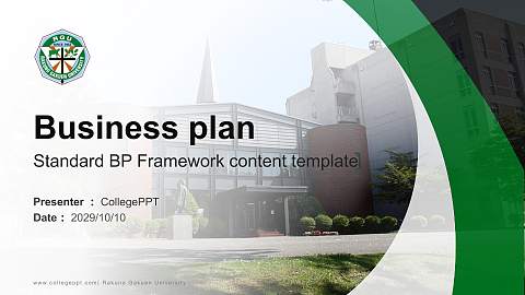 Rakuno Gakuen University Competition/Entrepreneurship Contest PPT Template