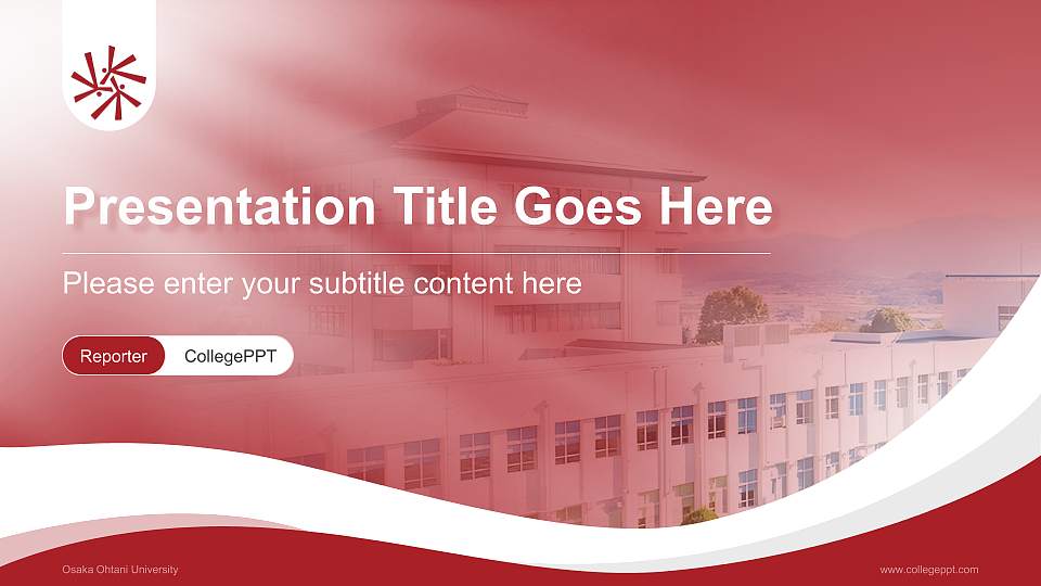 Osaka Ohtani University Lecture Sharing and Networking Event PPT Template16:9 ratio PPT effect preview image