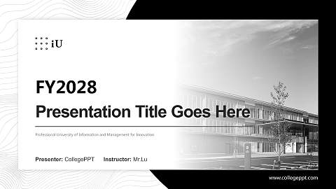 Professional University of Information and Management for Innovation Academic Presentation/Research Findings Report PPT Template