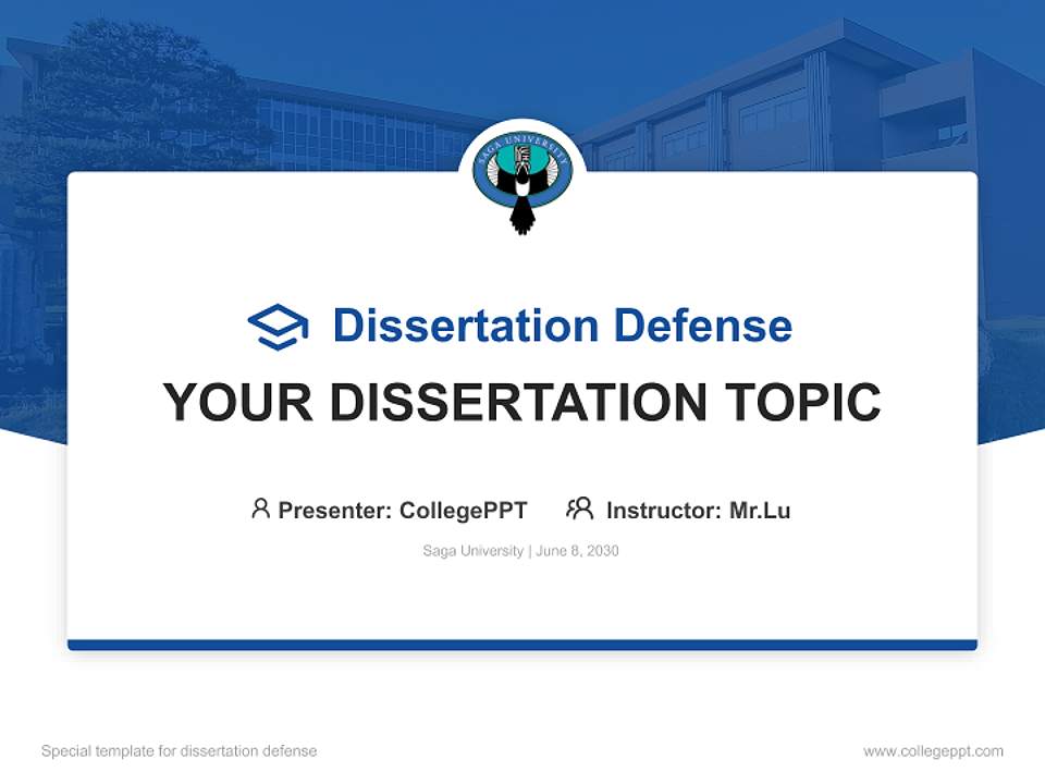 Saga University Graduation Thesis Defense PPT Template4:3 ratio PPT effect preview image7