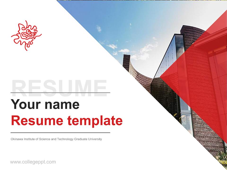 Okinawa Institute of Science and Technology Graduate University Resume PPT Template4:3 ratio PPT effect preview image5