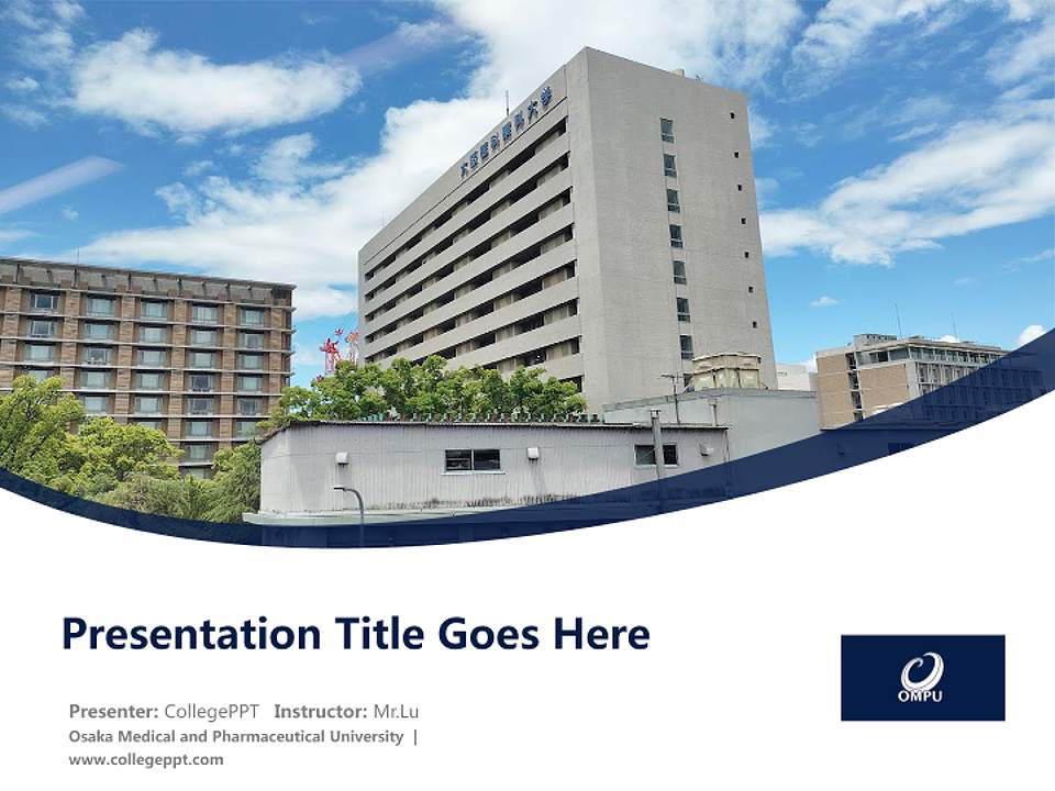 Osaka Medical and Pharmaceutical University Course/Courseware Creation PPT Template4:3 ratio PPT effect preview image5