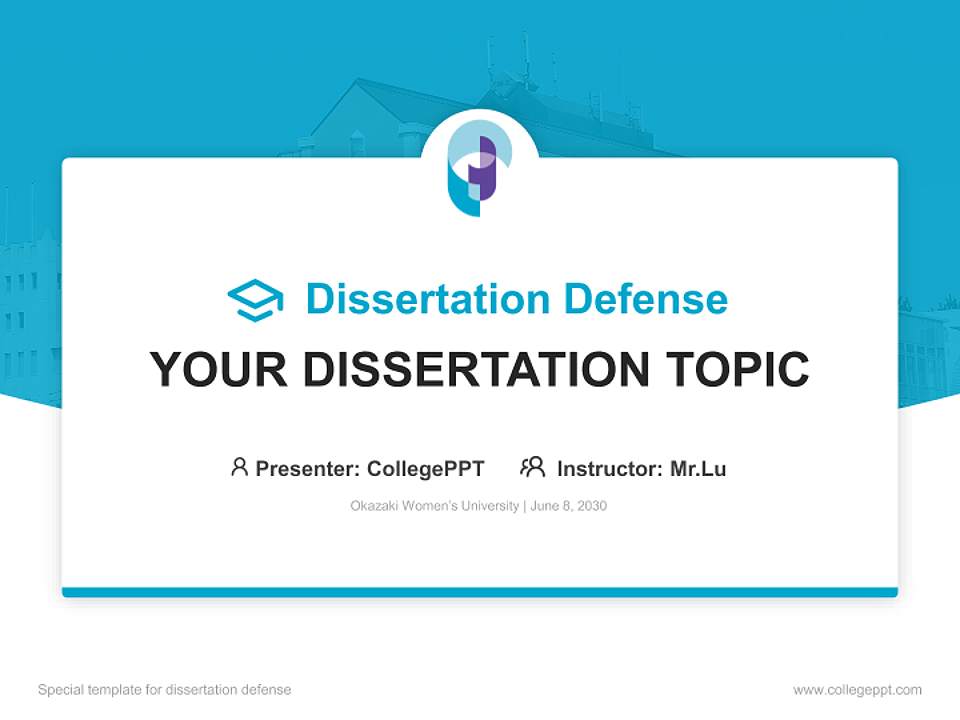 Okazaki Women’s University Graduation Thesis Defense PPT Template4:3 ratio PPT effect preview image7