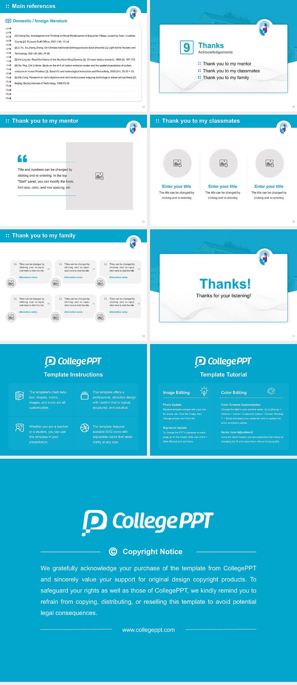 Okazaki Women’s University Graduation Thesis Defense PPT Template4:3 ratio PPT effect preview image7