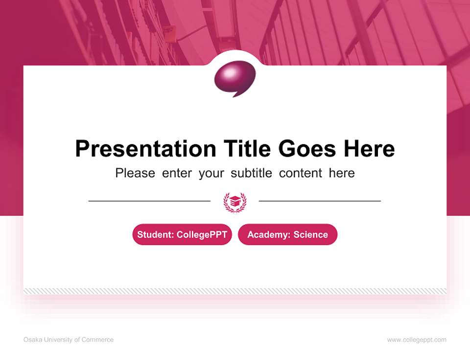 Osaka University of Commerce National Scholarship Defense PPT Template4:3 ratio PPT effect preview image4