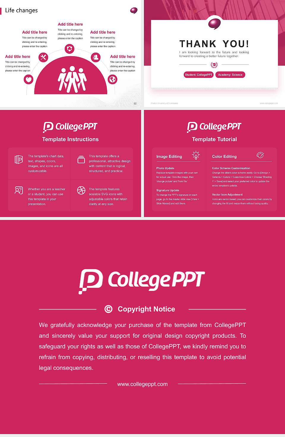 Osaka University of Commerce National Scholarship Defense PPT Template4:3 ratio PPT effect preview image4