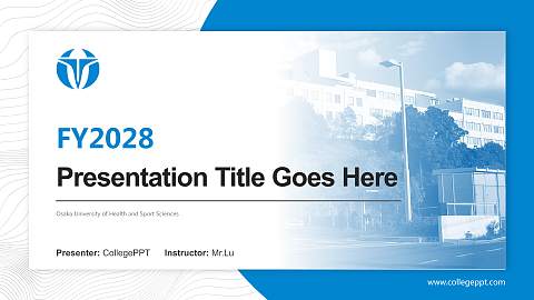 Osaka University of Health and Sport Sciences Academic Presentation/Research Findings Report PPT Template
